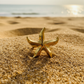Gold Plated Anti Tarnish Shiny Shore Star Ring