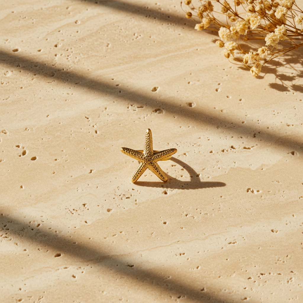 Gold Plated Anti Tarnish Star-Shaped Ring