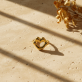Gold Plated Anti Tarnish Lips Heart Ring