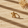 Gold Plated Anti Tarnish Starfish Ring