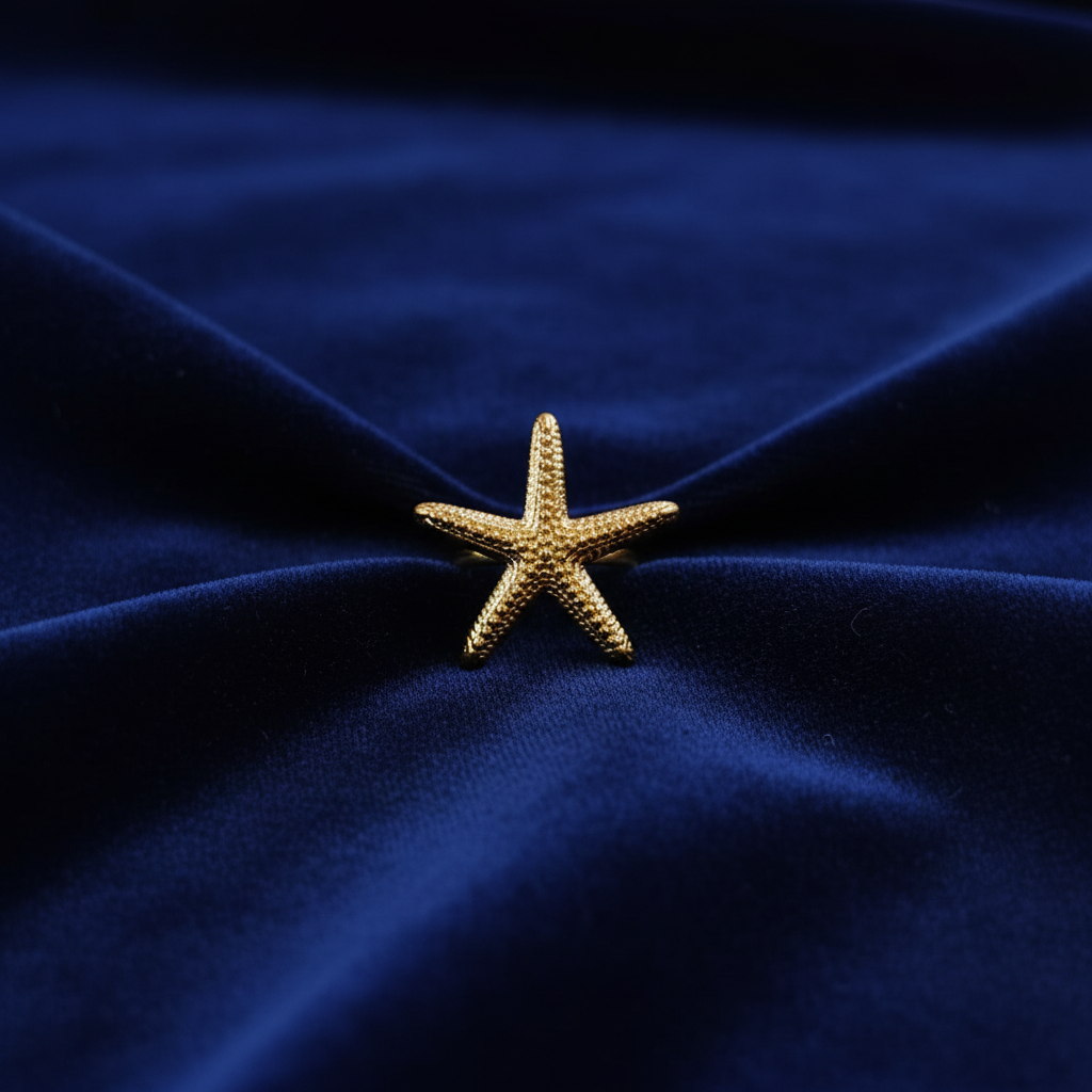 Gold Plated Anti Tarnish Star-Shaped Ring